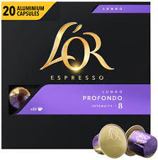 Картинка Кофе в капсулах L'OR Espresso Lungo Profondo №8, 20 порций