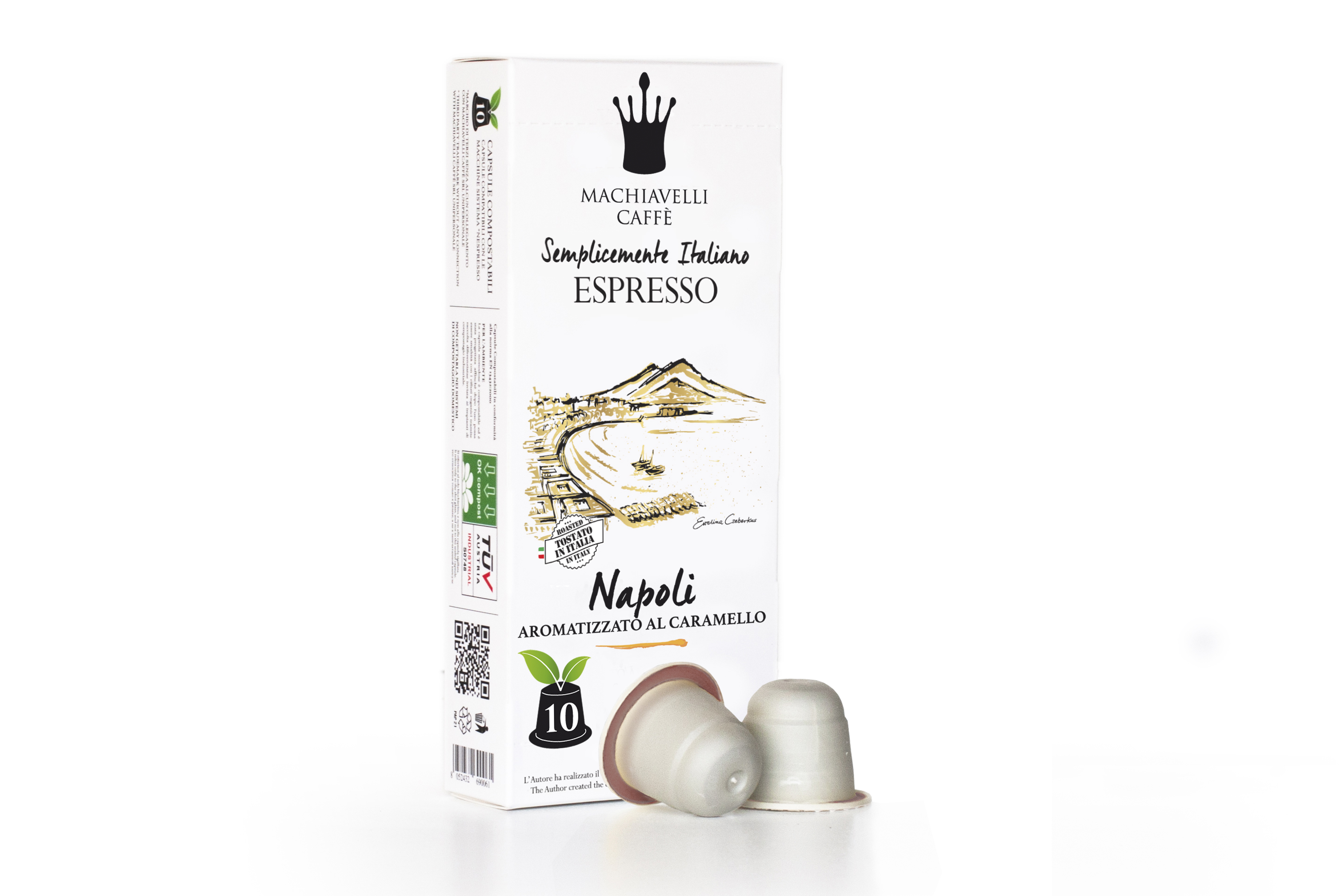 Картинка Кофе молотый в биоразлагаемых капсулах Machiavelli Caffè  NAPOLI, 10 капсул